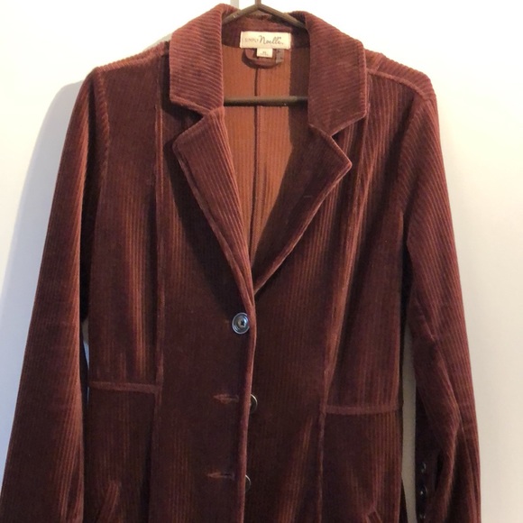 Chocolate brown XS corduroy jacket or jacket dress - Picture 1 of 8